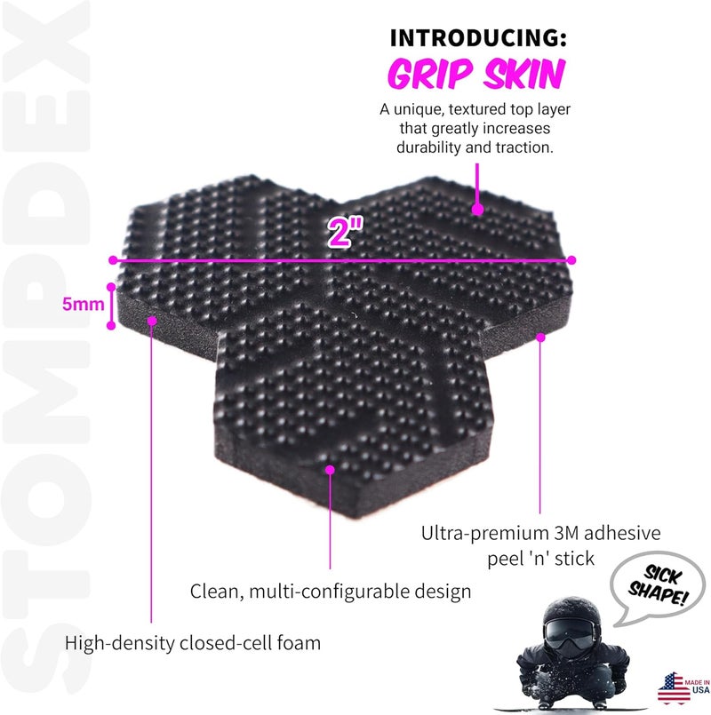 STOMPDEX Store ® Snowboard Stomp Pads - 6 Pack | Made in USA - Image 3